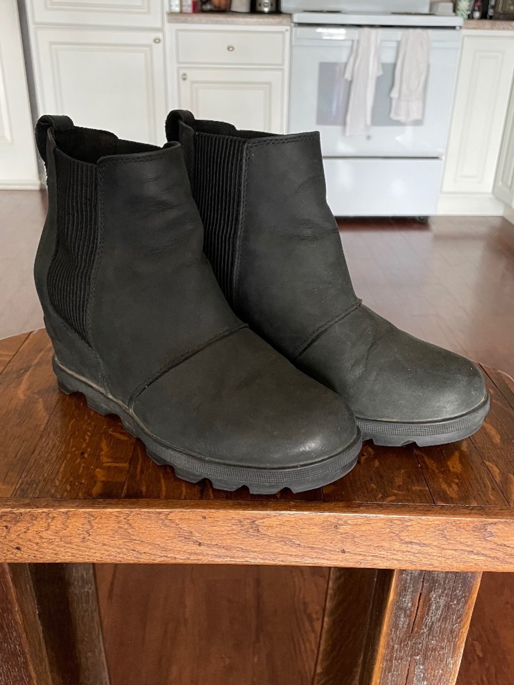 Sorel Black Wedge Ankle Boots | Size 8